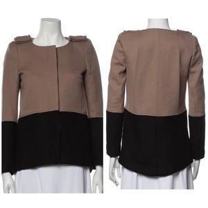 MAJE Tan and Black Wool Jacket